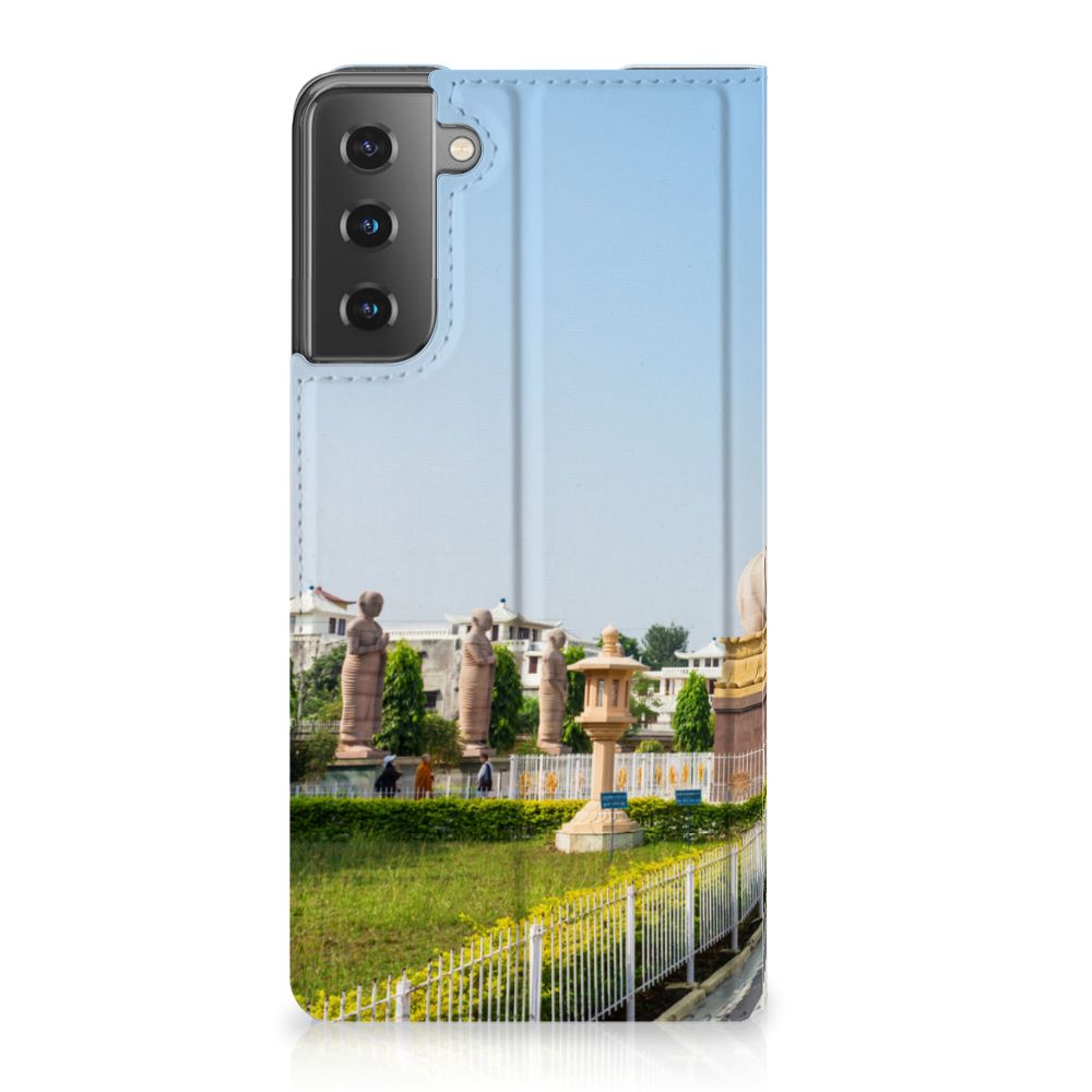 Samsung Galaxy S21 Plus Book Cover Boeddha - B2C Telecom