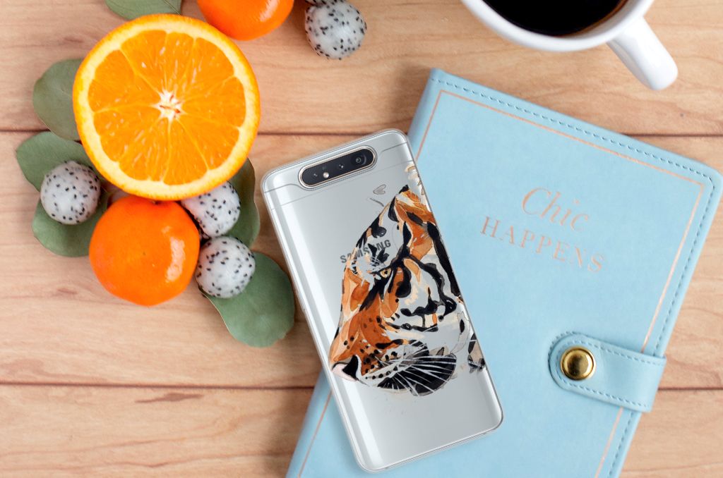 Hoesje maken Samsung Galaxy A80 Watercolor Tiger