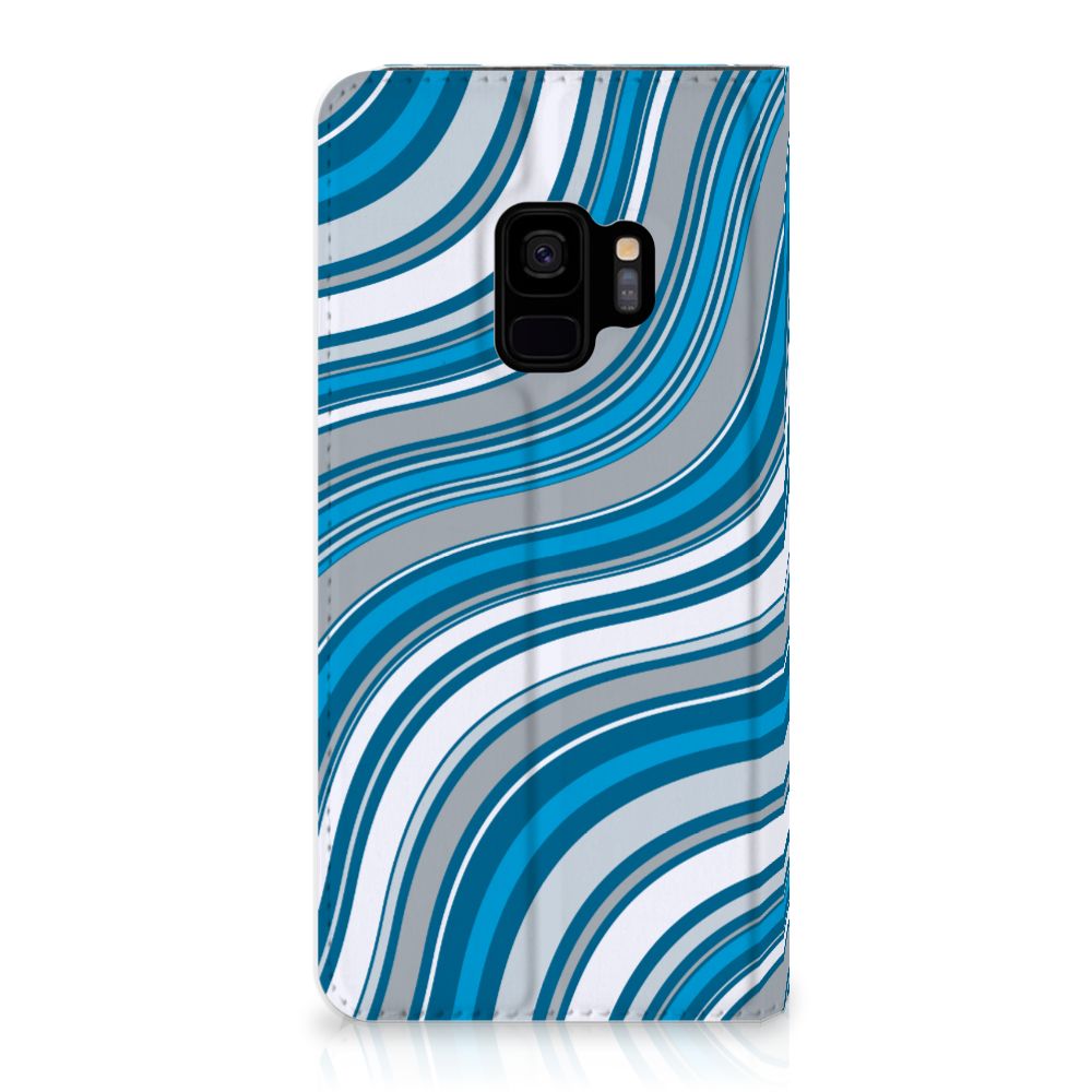 Samsung Galaxy S9 Hoesje met Magneet Waves Blue