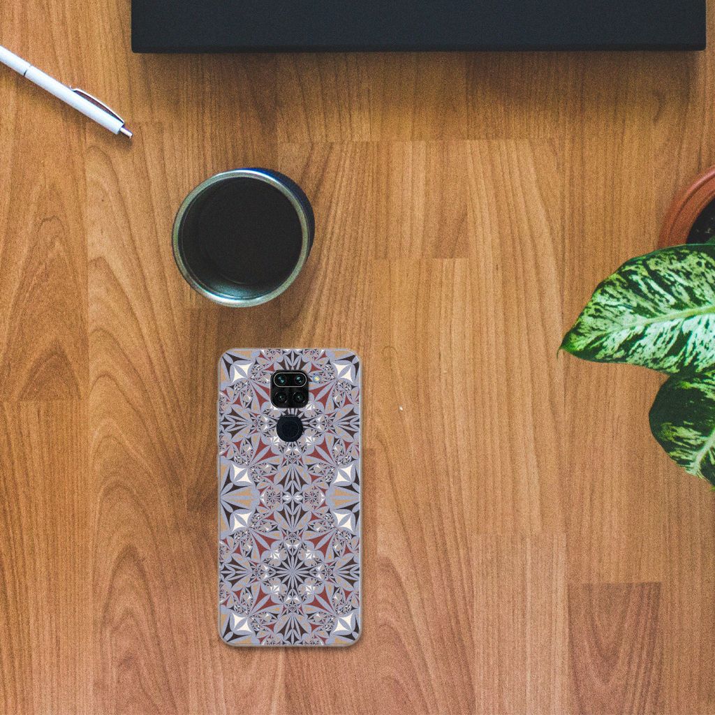 Xiaomi Redmi Note9 TPU Siliconen Hoesje Flower Tiles B2C Telecom