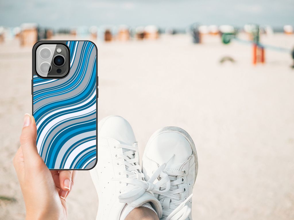 iPhone 13 Pro Max Back Case Waves Blue B2C Telecom