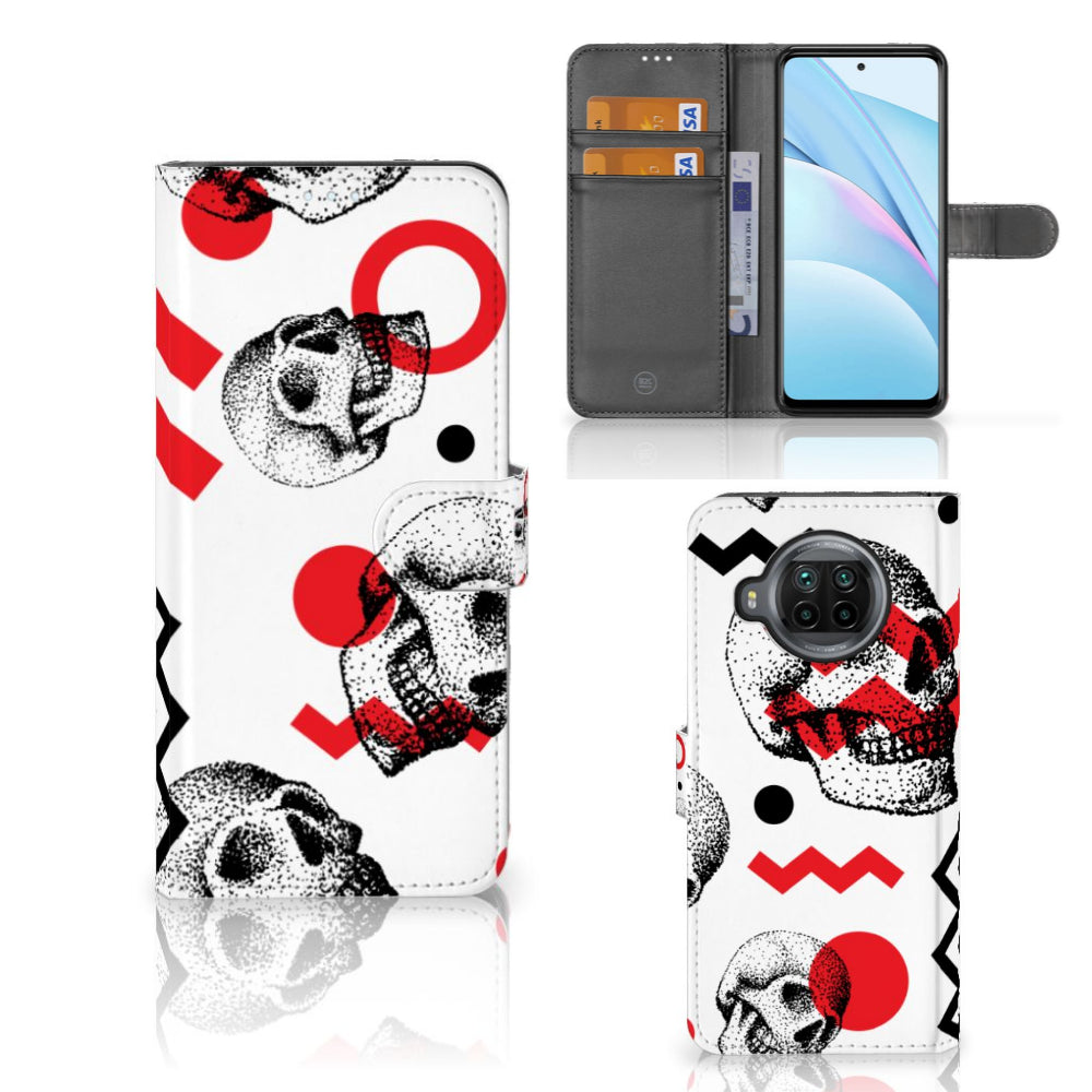 Telefoonhoesje met Naam Xiaomi Mi 10T Lite Skull Red