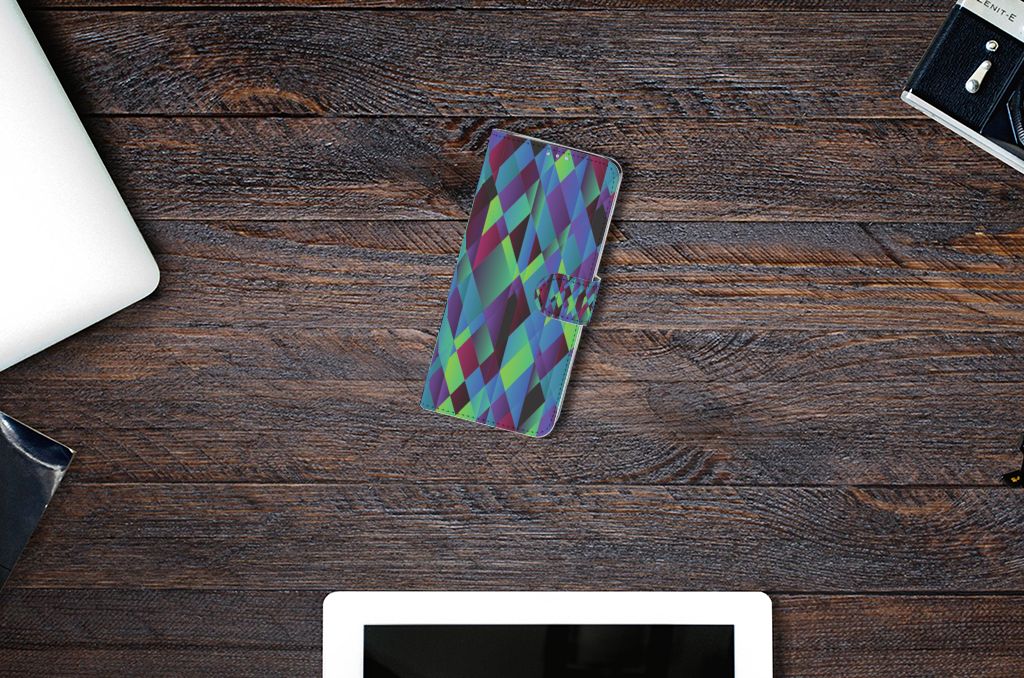 Samsung Galaxy S20 Plus Book Case Abstract Green Blue