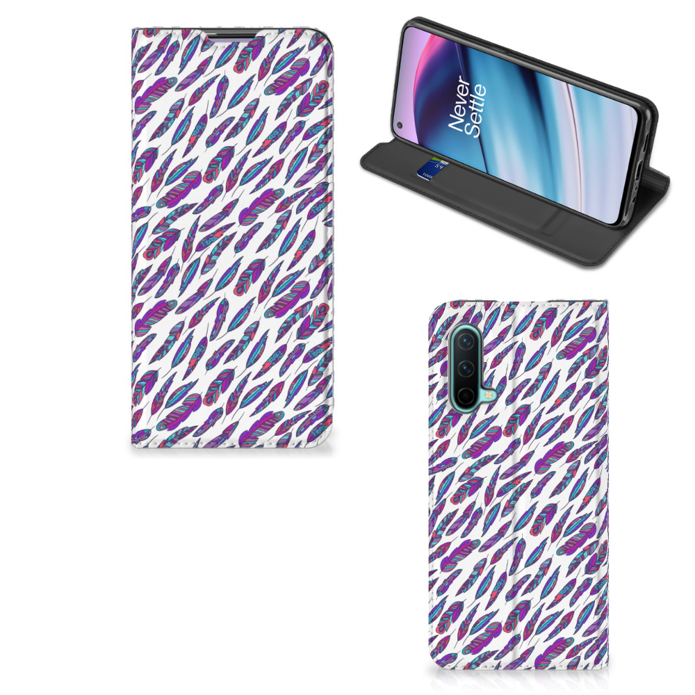 OnePlus Nord CE 5G Hoesje met Magneet Feathers Color - B2C Telecom