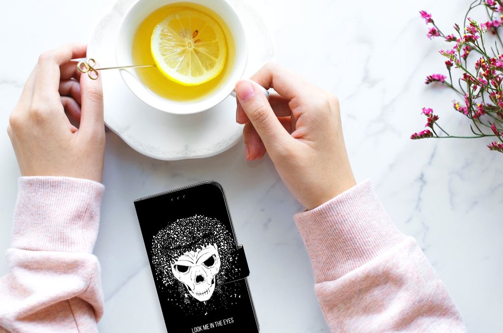 Telefoonhoesje met Naam Samsung Galaxy S7 Edge Skull Hair