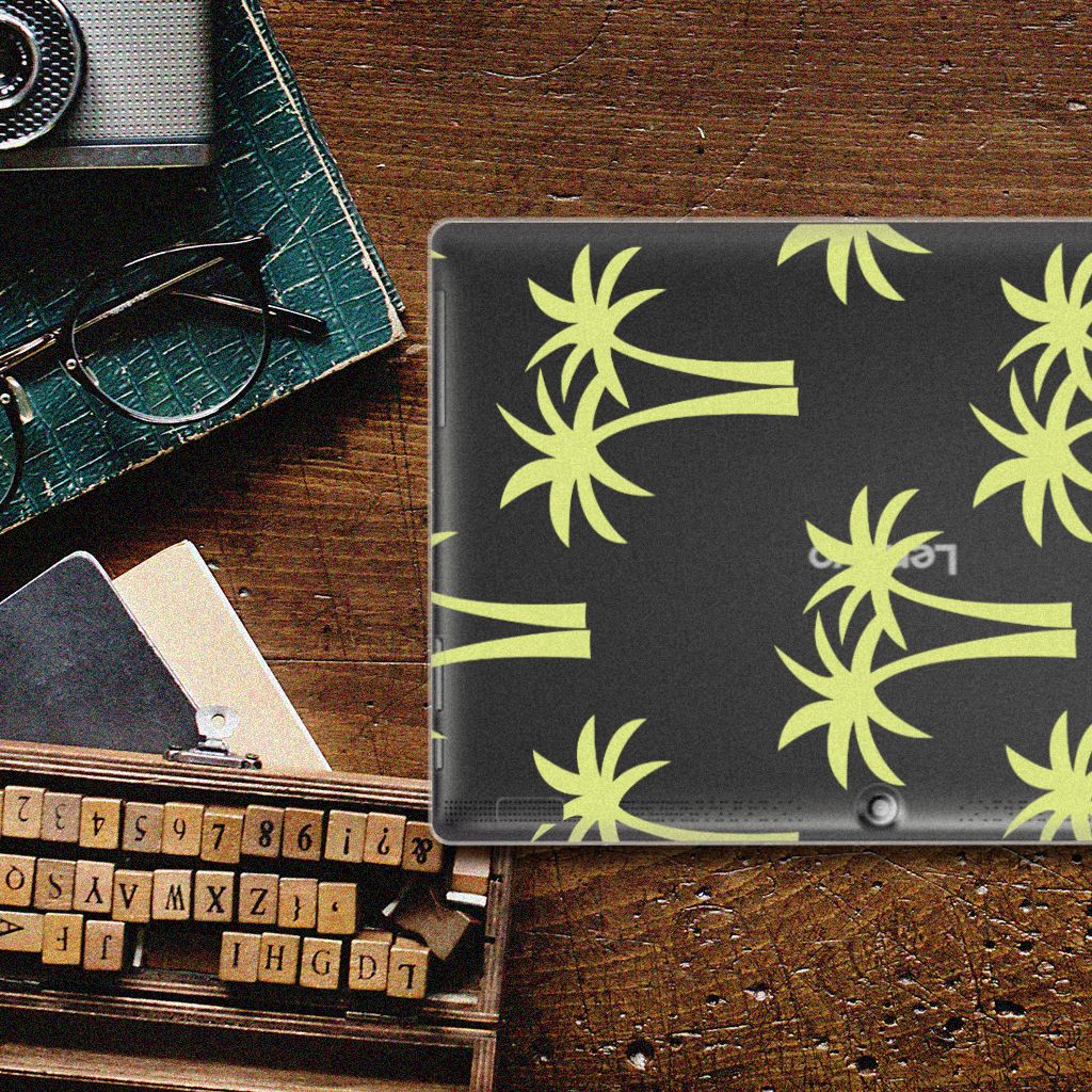 Lenovo Tab 10 | Tab 2 A10-30 Siliconen Hoesje Palmtrees - B2C Telecom