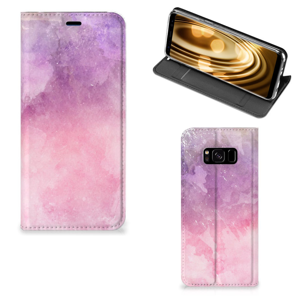 Bookcase Samsung Galaxy S8 Pink Purple Paint