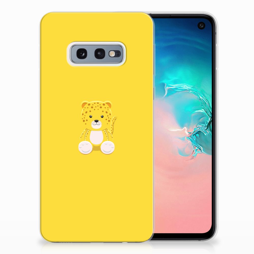 Samsung Galaxy S10e Telefoonhoesje met Naam Baby Leopard