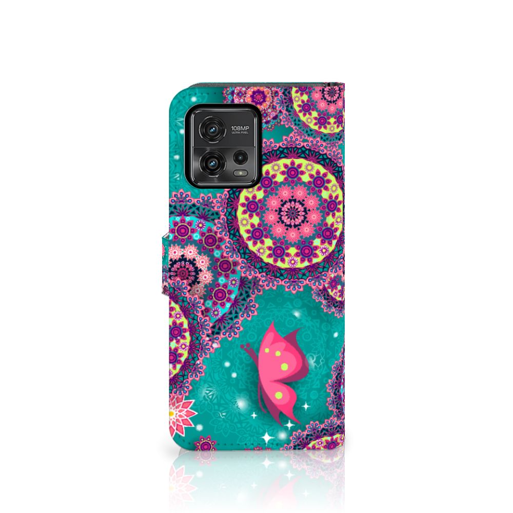 Motorola Moto G72 Hoesje Cirkels en Vlinders