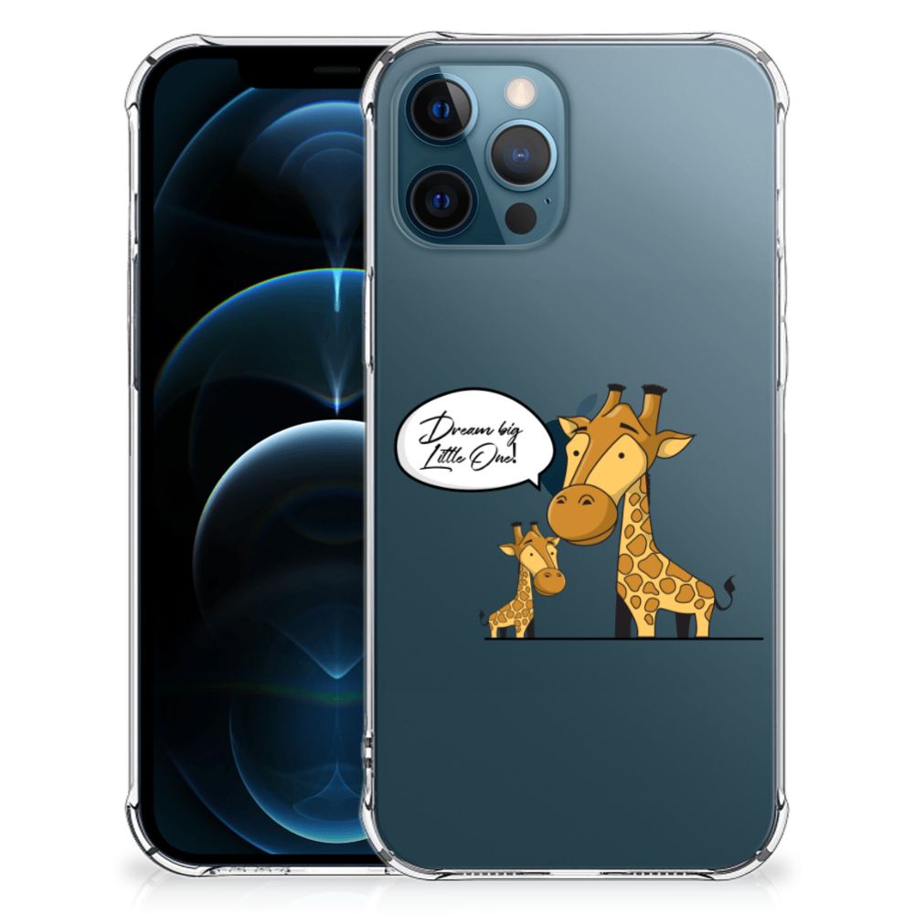 iPhone 12 | 12 Pro Stevig Bumper Hoesje Giraffe