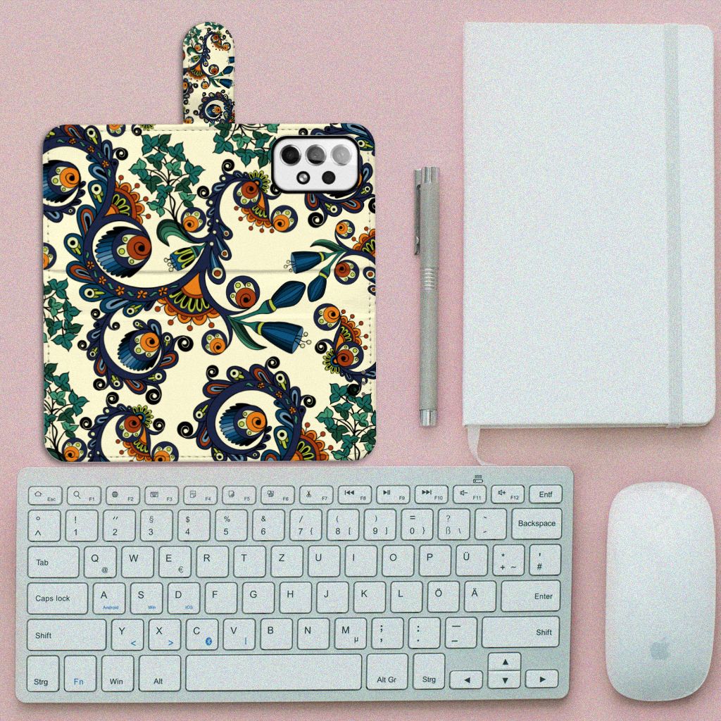Wallet Case Samsung Galaxy A73 5G Barok Flower