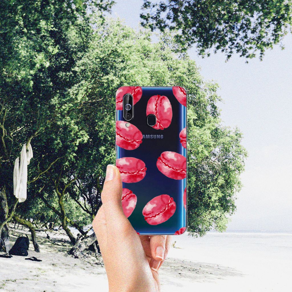 Samsung Galaxy A60 Siliconen Case Pink Macarons