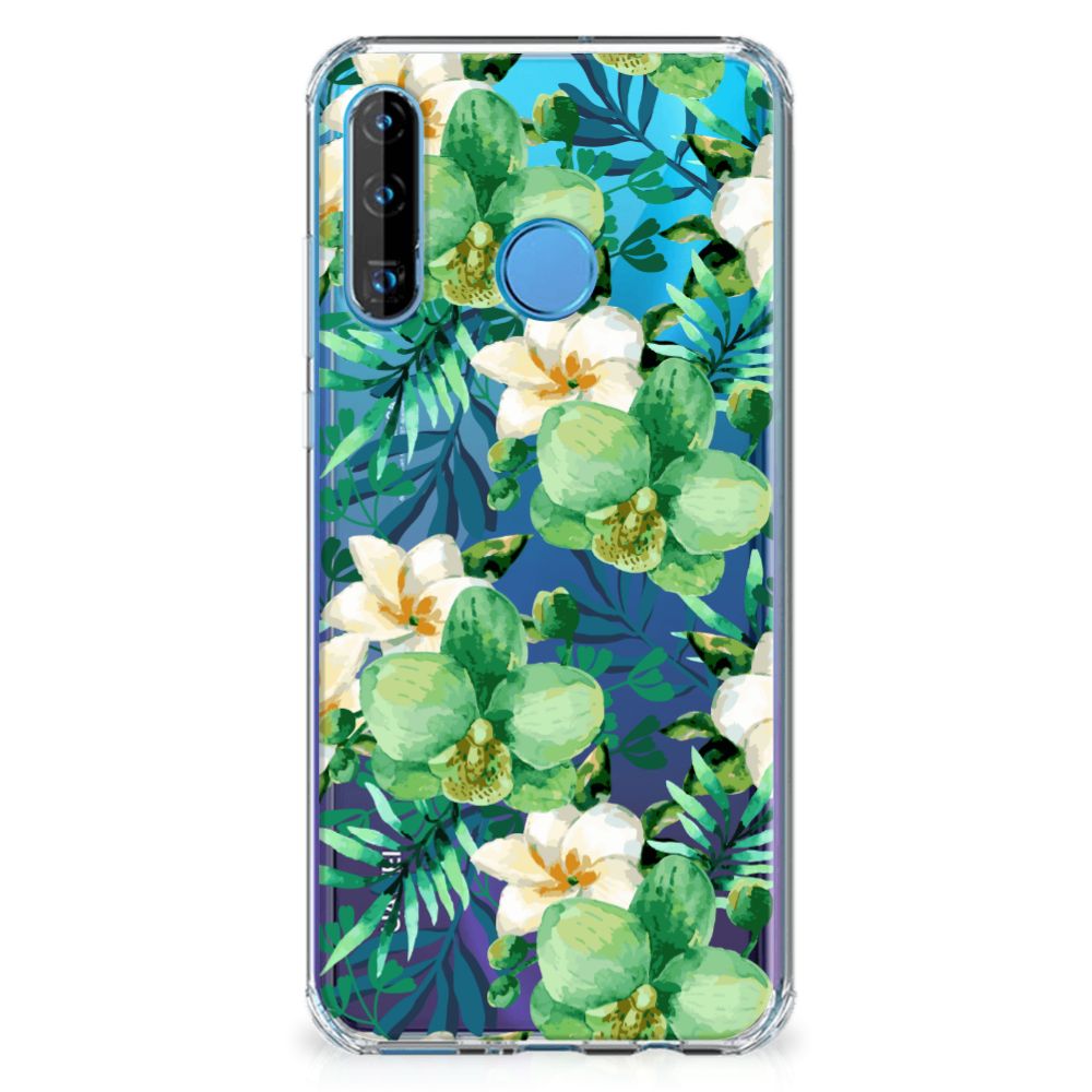 Huawei P30 Lite Case Orchidee Groen