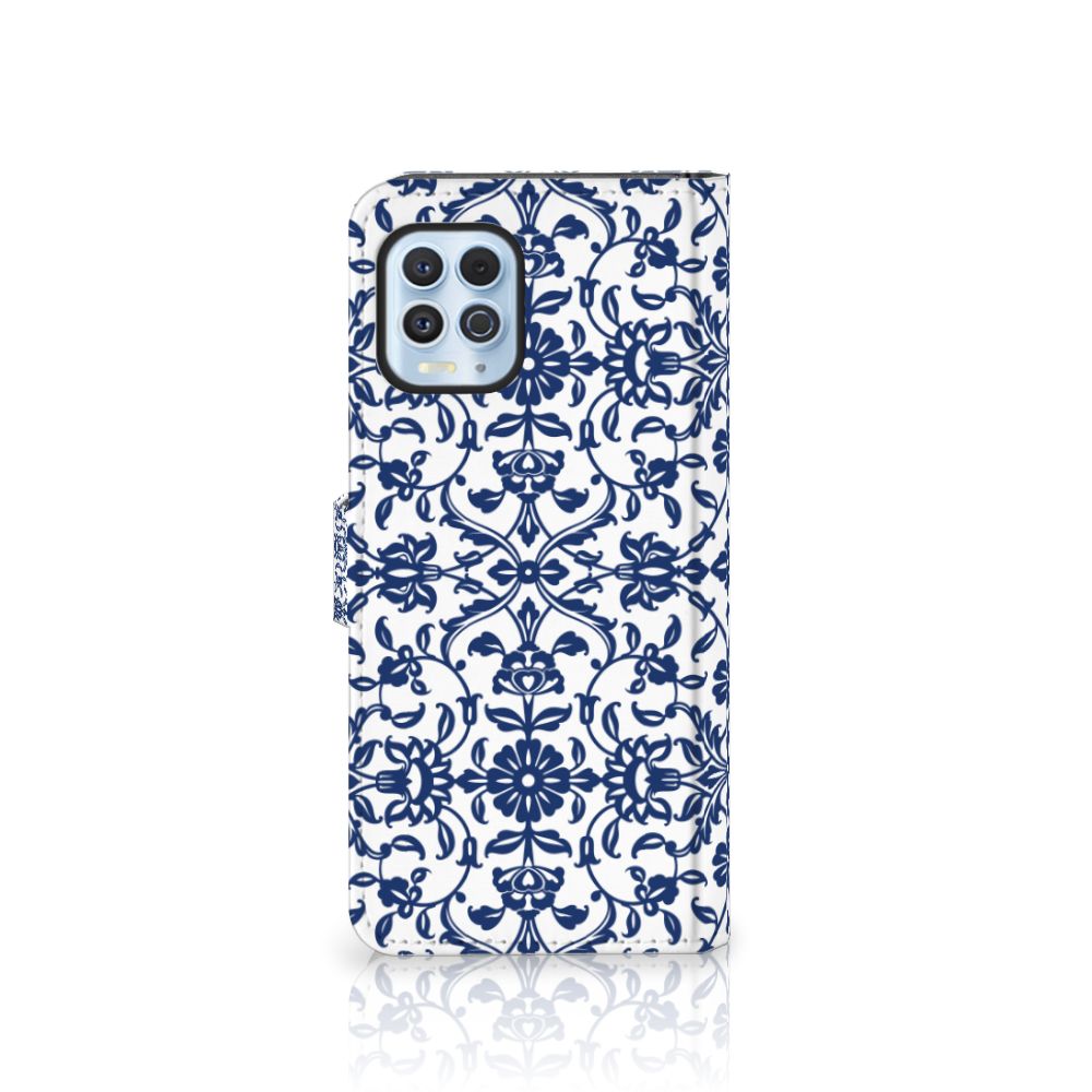 Motorola Moto G100 Hoesje Flower Blue