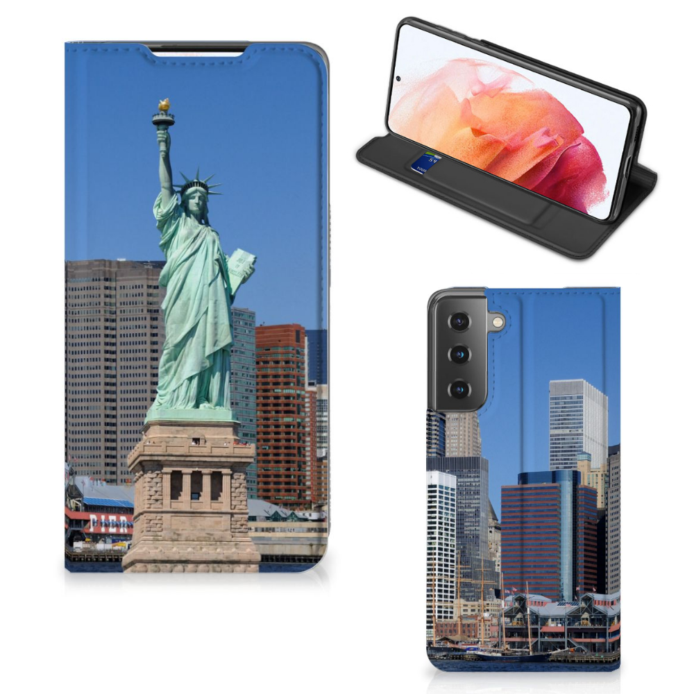 Samsung Galaxy S21 Book Cover Vrijheidsbeeld - B2C Telecom