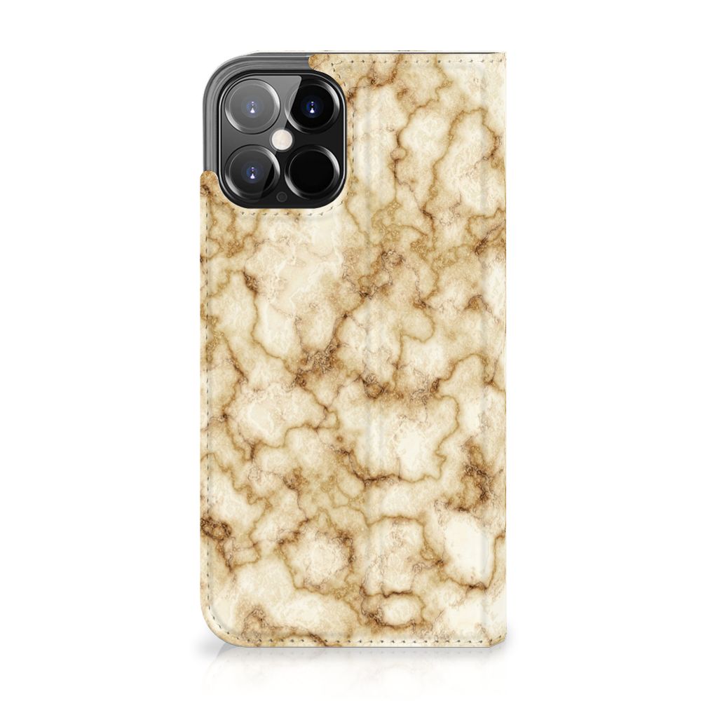iPhone 12 Pro Max Standcase Marmer Goud - B2C Telecom