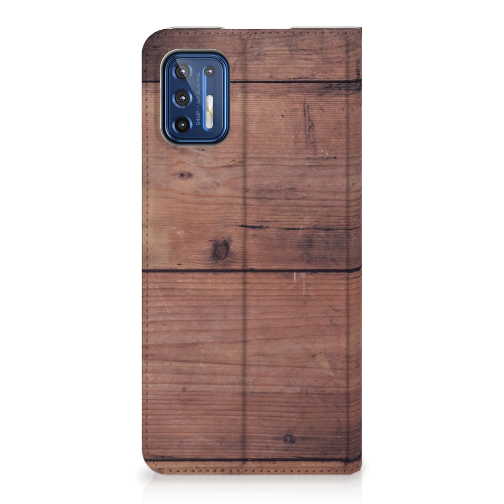 Motorola Moto G9 Plus Book Wallet Case Old Wood - B2C Telecom