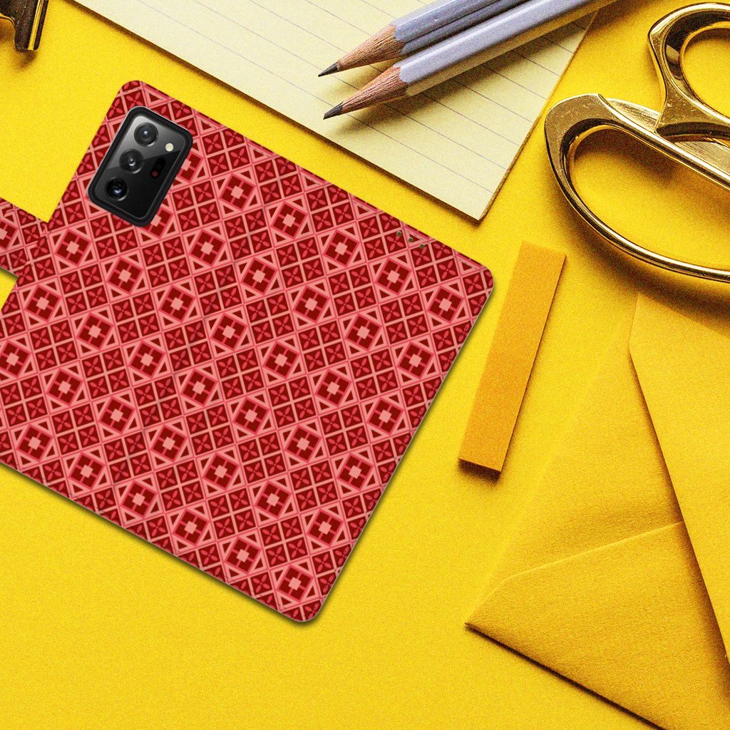 Samsung Galaxy Note20 Ultra Telefoon Hoesje Batik Rood