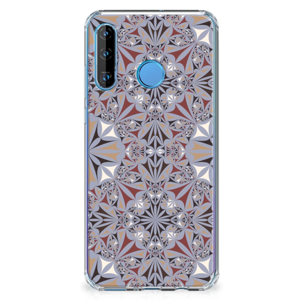 Huawei P30 Lite Anti-Shock Hoesje Flower Tiles