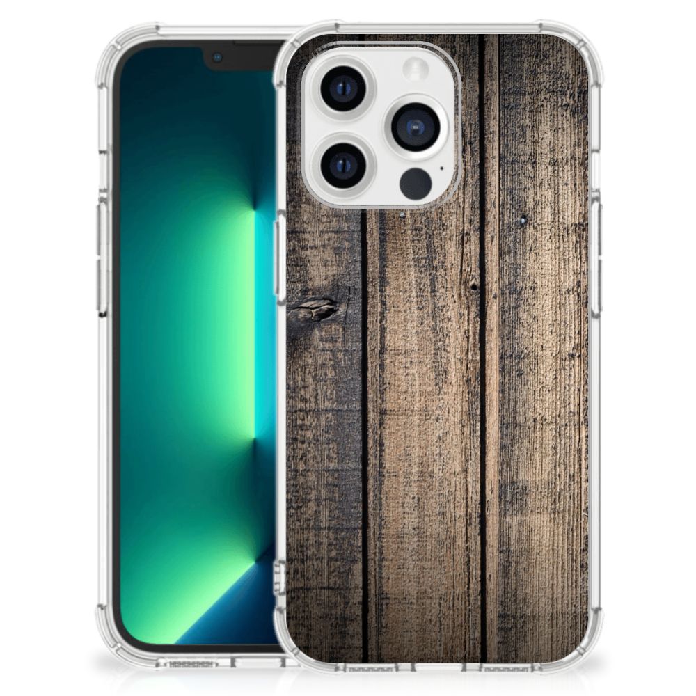 iPhone 13 Pro Max Stevig Telefoonhoesje Steigerhout - B2C Telecom