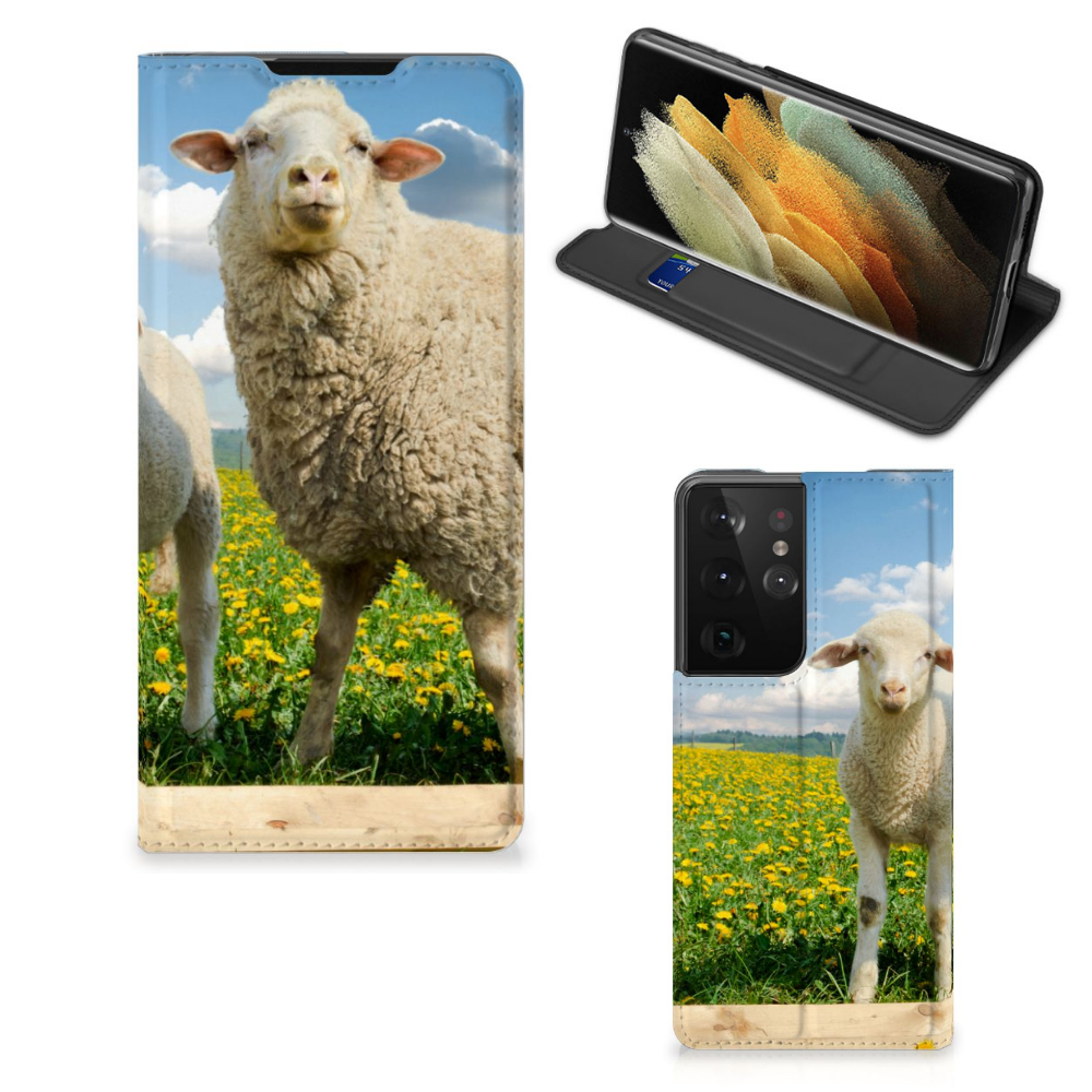 Samsung Galaxy S21 Ultra Hoesje maken Schaap en Lammetje - B2C Telecom