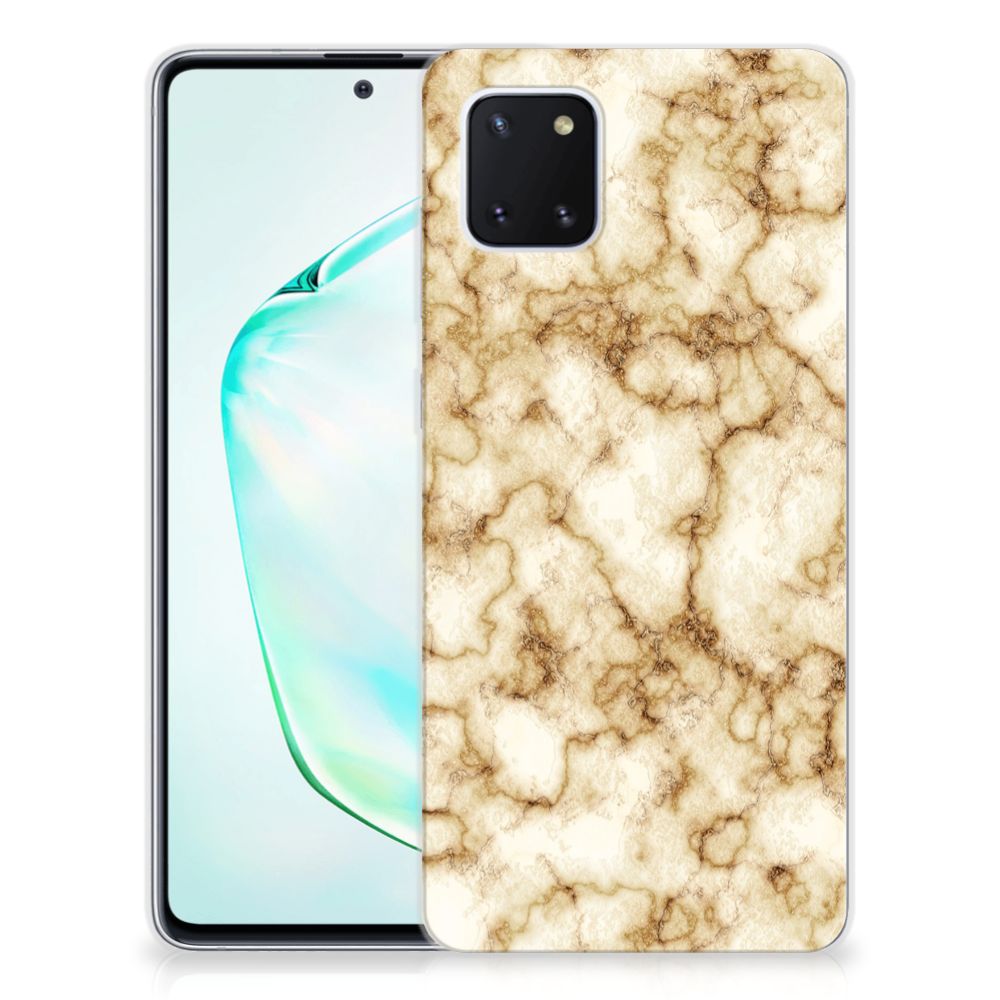 Samsung Galaxy Note 10 Lite TPU Siliconen Hoesje Marmer Goud B2C Telecom
