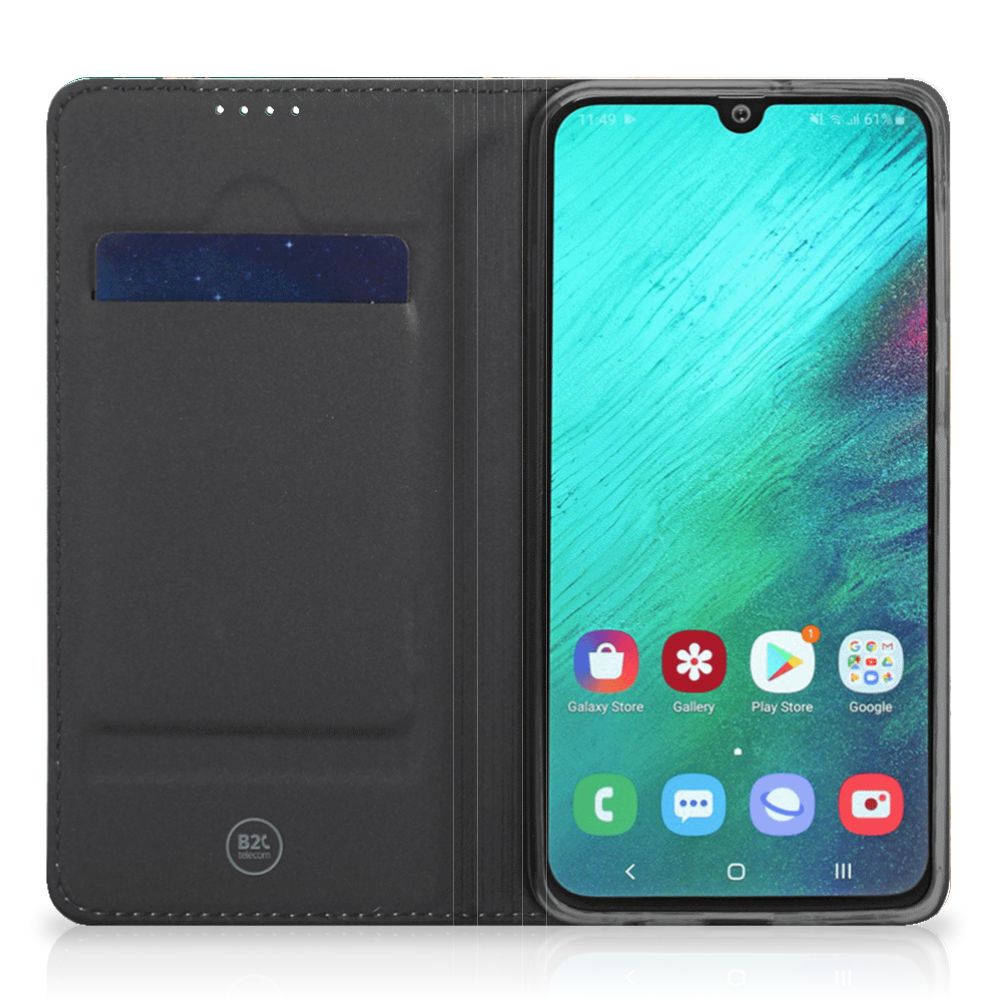 Standcase voor Samsung Galaxy A40 Marmer Groen