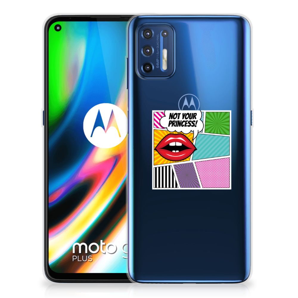 Motorola Moto G9 Plus Silicone Back Cover Popart Princess