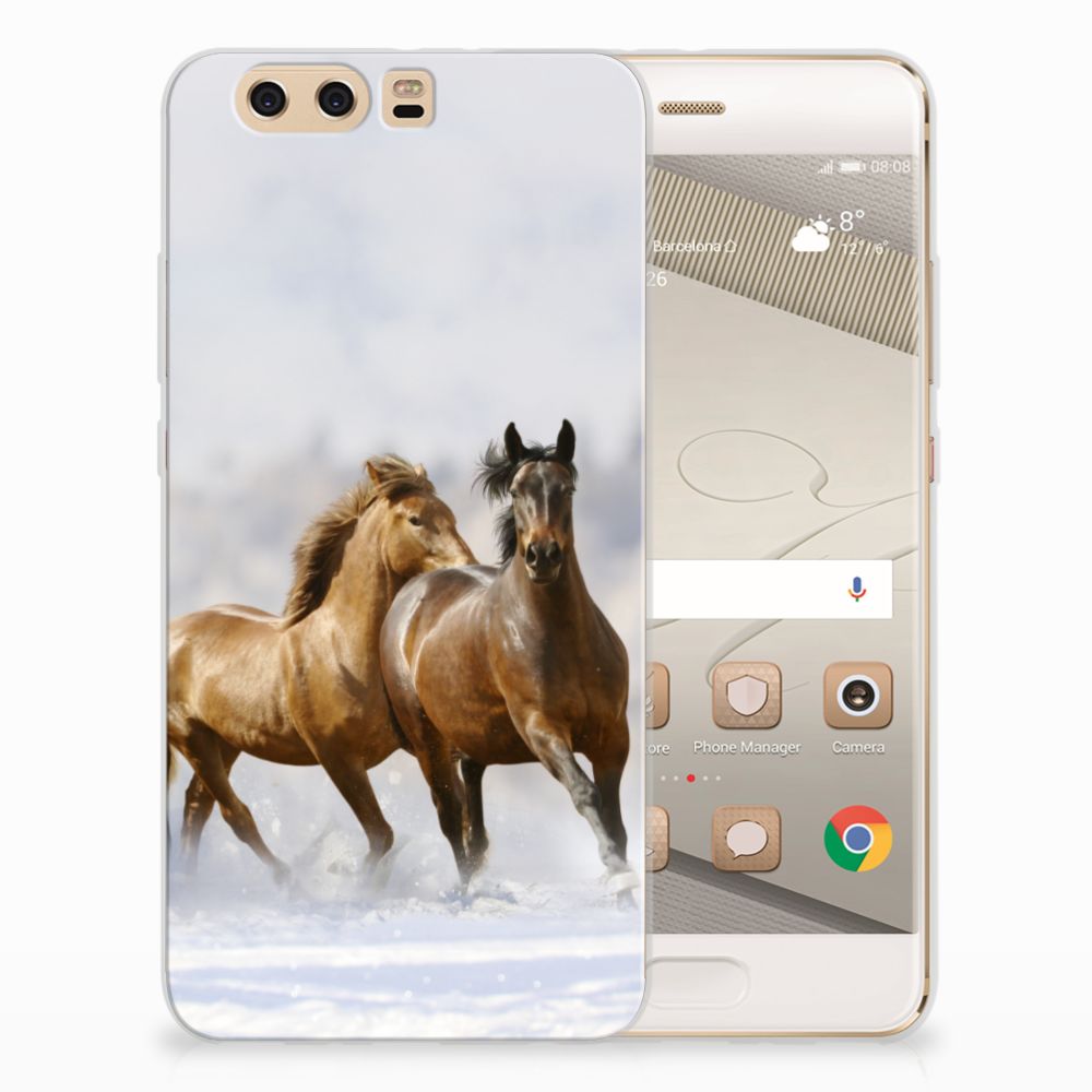 Huawei P10 Plus TPU Hoesje Paarden