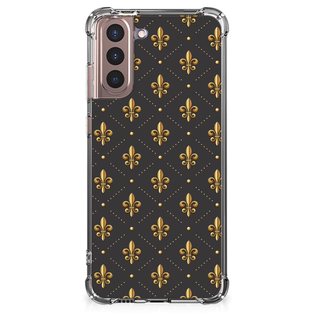 Samsung Galaxy S21 Plus Doorzichtige Silicone Hoesje Franse Lelie B2C Telecom