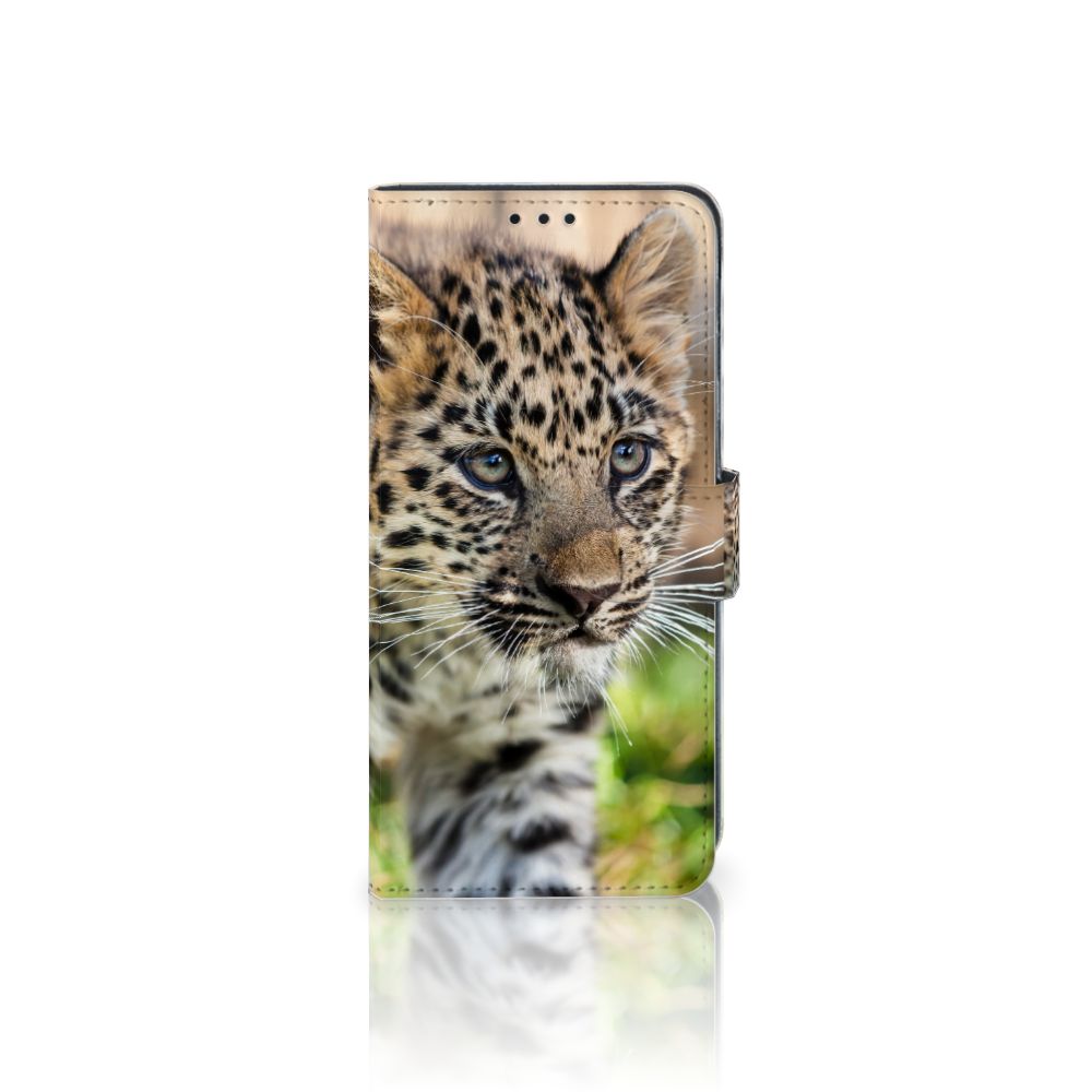 Samsung Galaxy M31 Telefoonhoesje met Pasjes Baby Luipaard