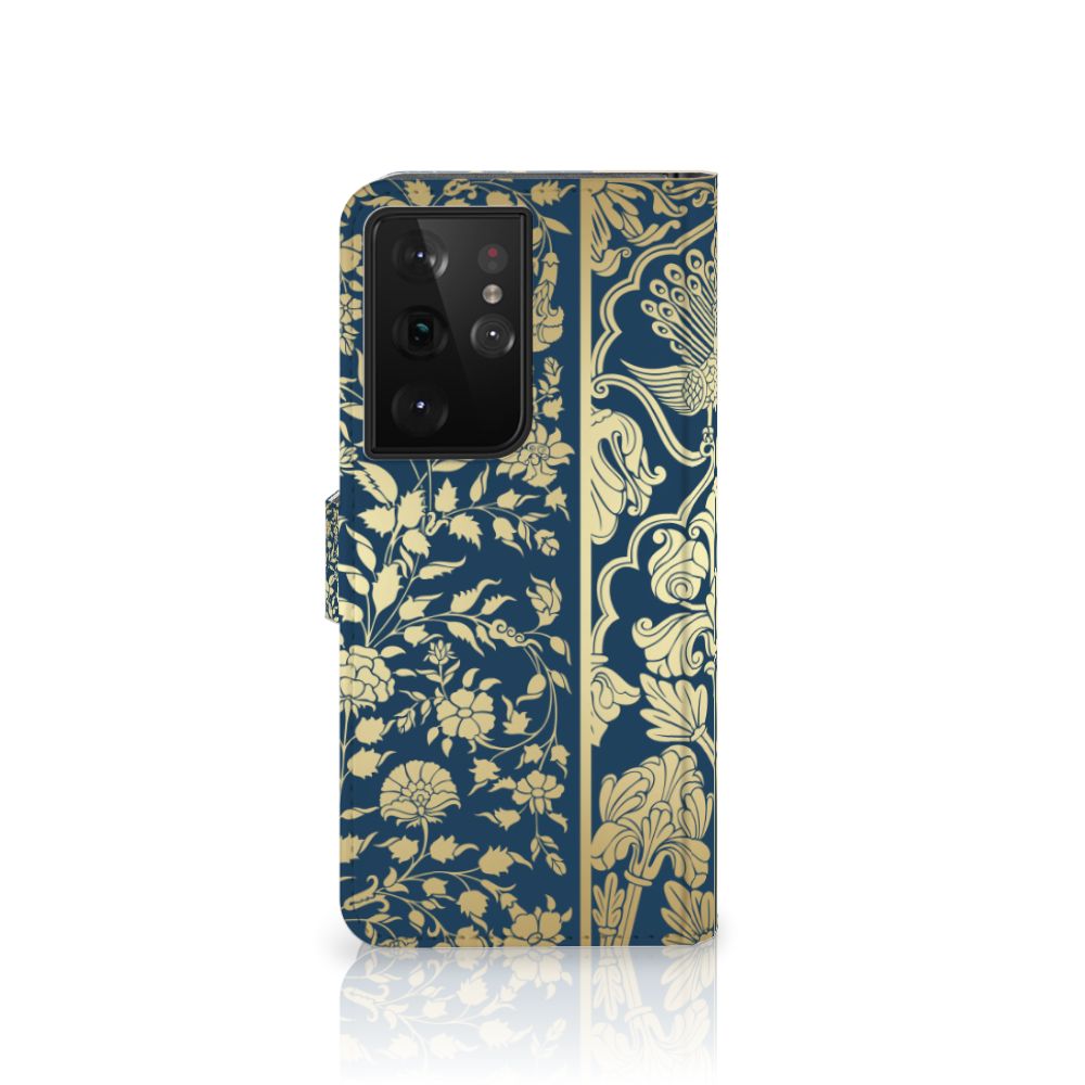 Samsung Galaxy S21 Ultra Hoesje Beige Flowers