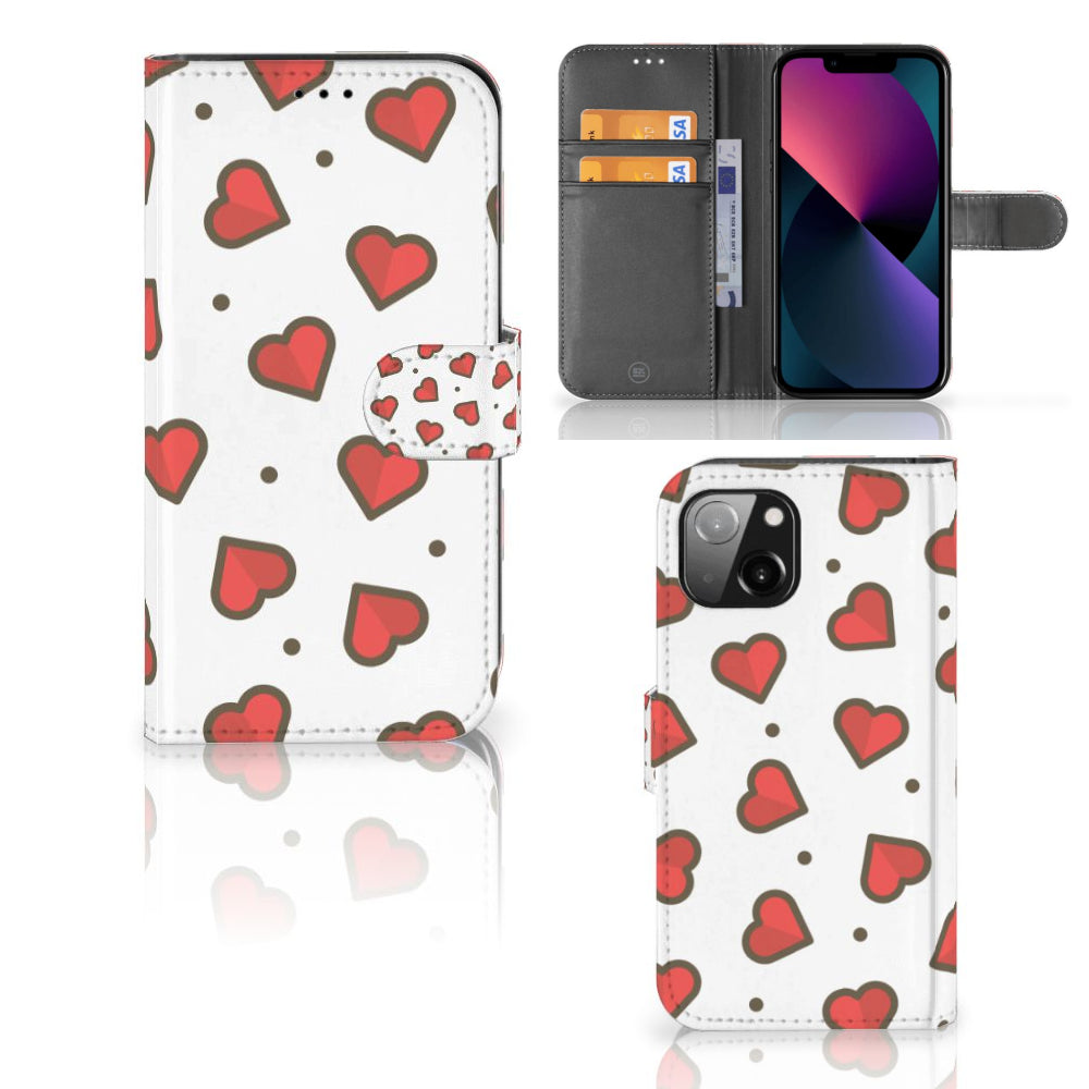 Apple iPhone 13 Telefoon Hoesje Hearts