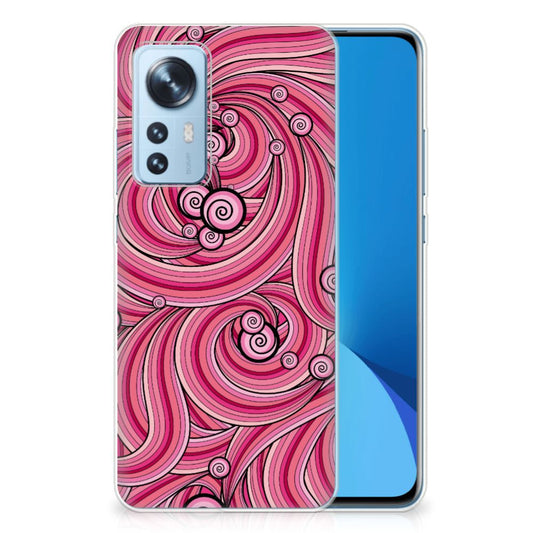 Xiaomi 12 | 12X Hoesje maken Swirl Pink