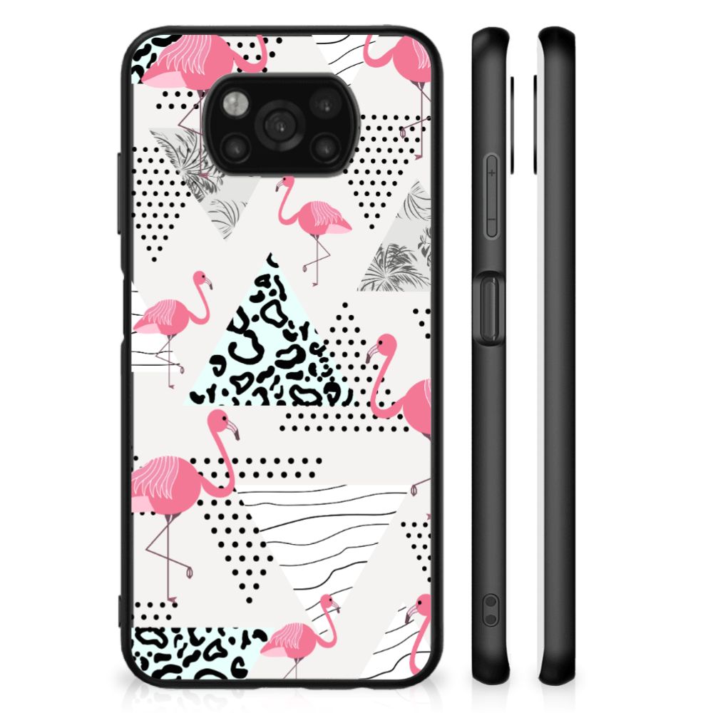 Xiaomi Poco X3 | X3 Pro Dierenprint Telefoonhoesje Flamingo Triangle