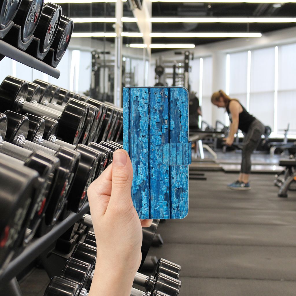 Xiaomi Mi 9 Lite Book Style Case Wood Blue
