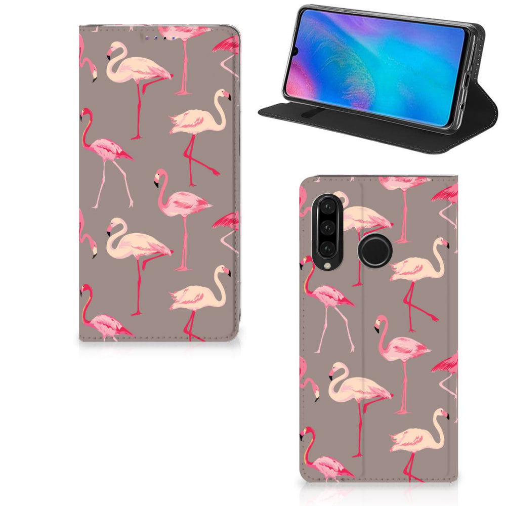 Huawei P30 Lite New Edition Hoesje maken Flamingo