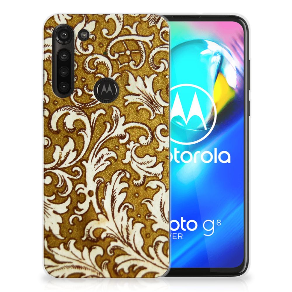 Siliconen Hoesje Motorola Moto G8 Power Barok Goud B2C Telecom