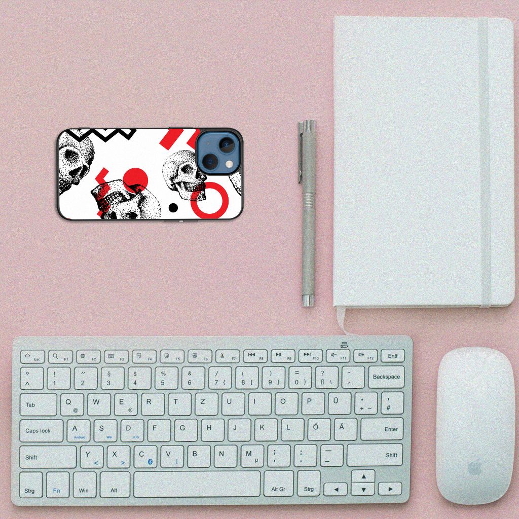 Telefoonhoesje Apple iPhone 13 mini Skull Red B2C Telecom