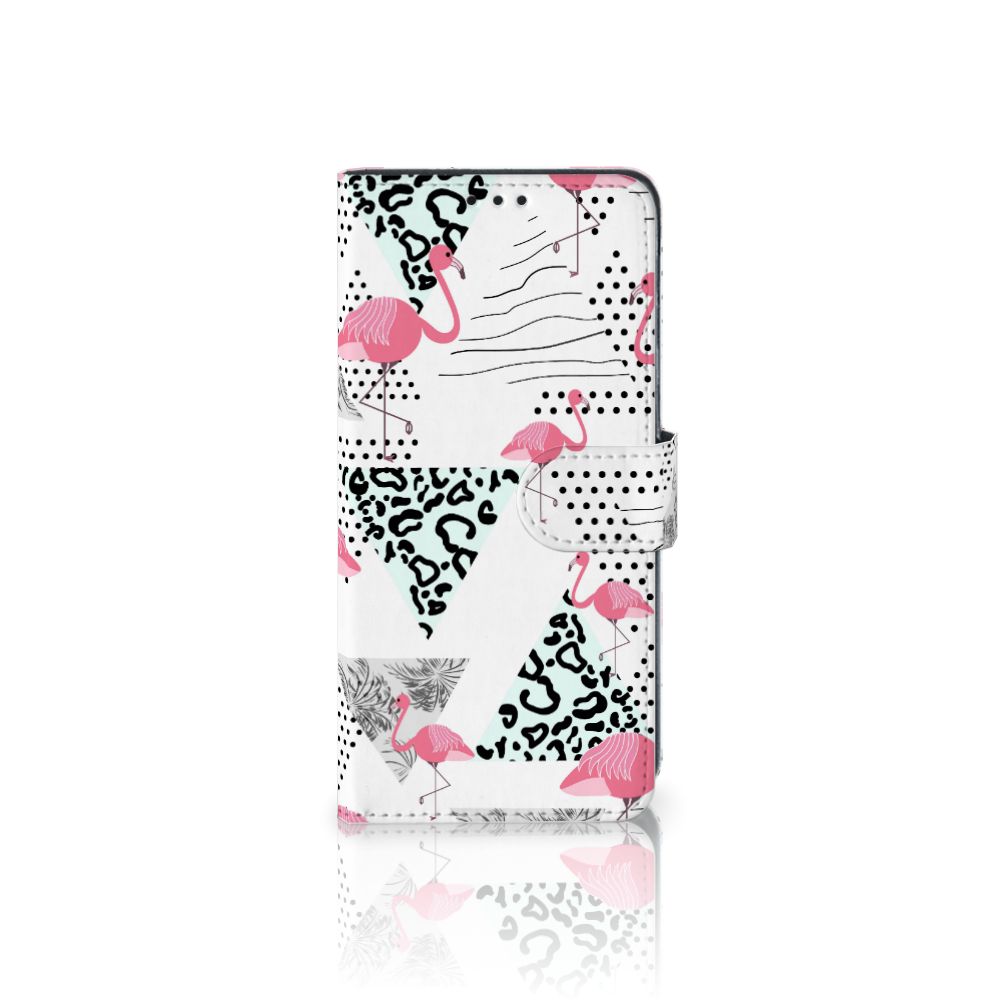 Samsung Galaxy M31 Telefoonhoesje met Pasjes Flamingo Triangle