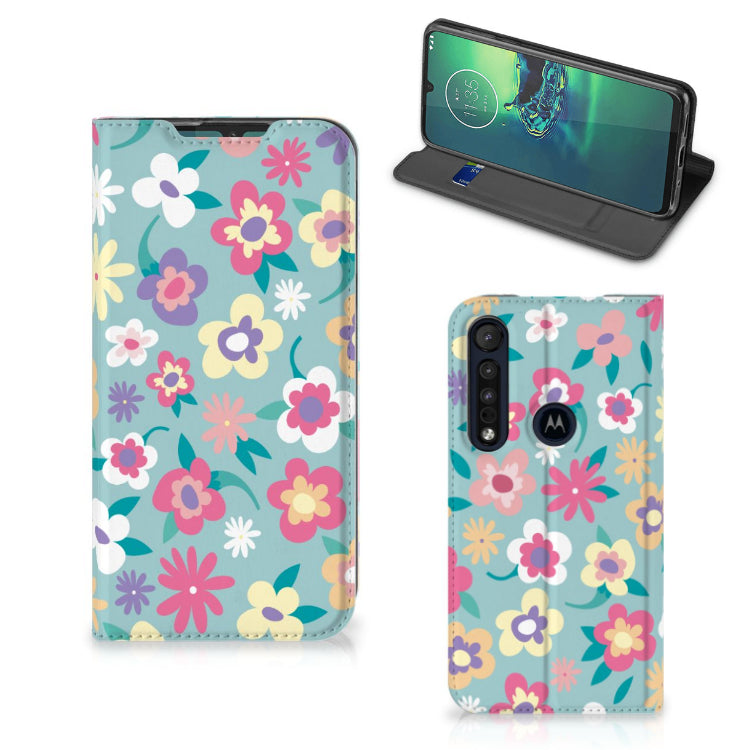 Motorola G8 Plus Smart Cover Flower Power