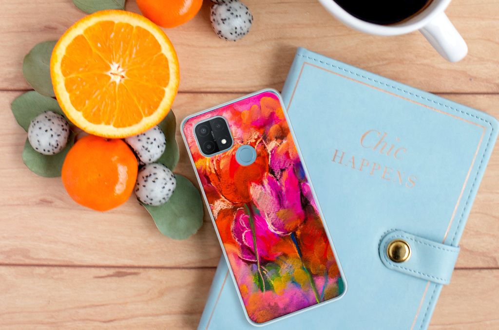 Hoesje maken OPPO A15 Tulips B2C Telecom