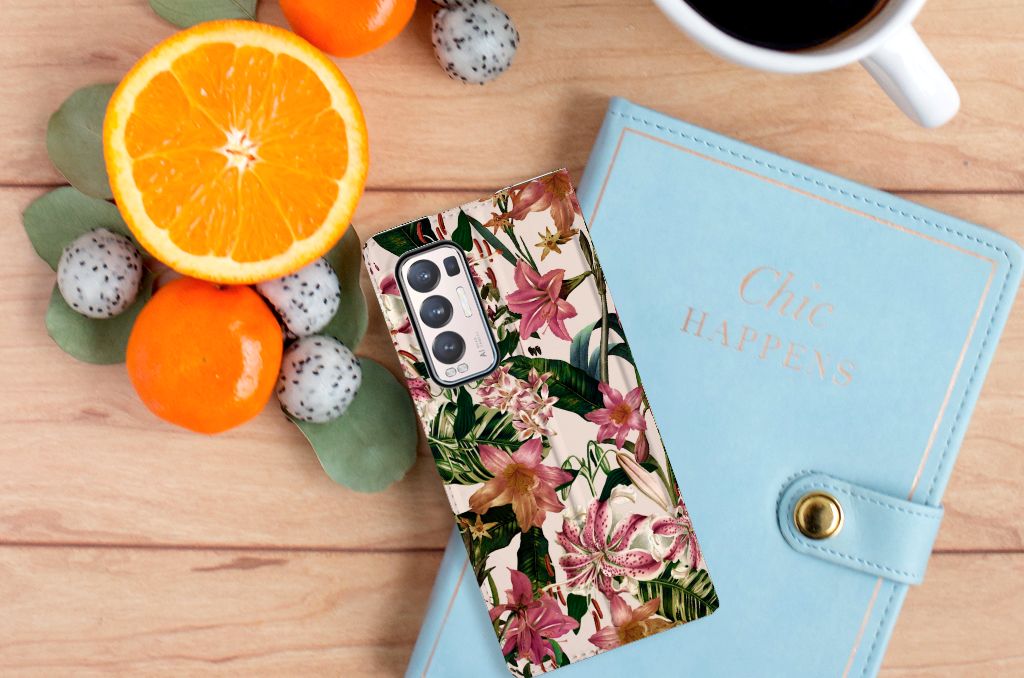 OPPO Find X3 Neo Smart Cover Flowers - B2C Telecom