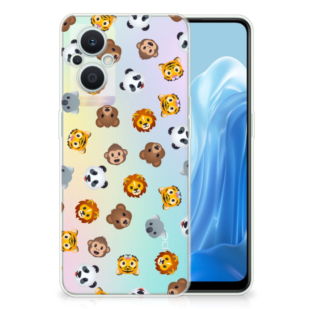 TPU bumper voor OPPO Reno8 Lite Dieren Emojis B2C Telecom