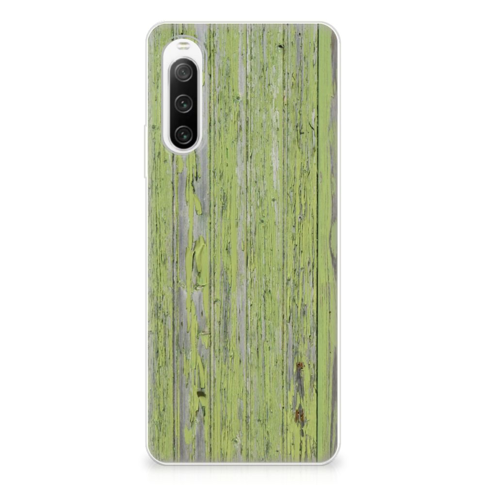 Sony Xperia 10 IV Bumper Hoesje Green Wood