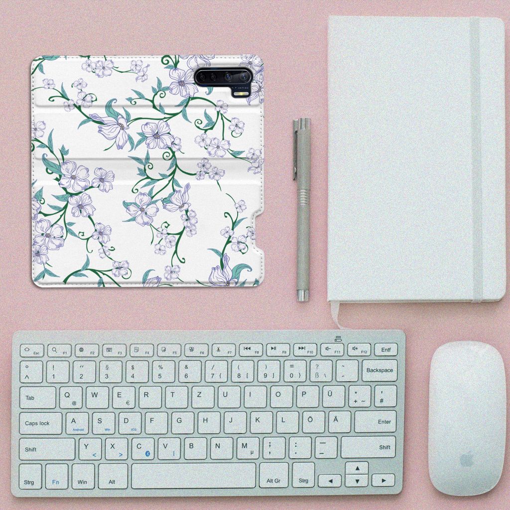 OPPO Reno3 | A91 Uniek Smart Cover Blossom White - B2C Telecom