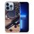 Apple iPhone 13 Pro Siliconen Case Wijn met wijnfles en druiven op een houten tafel