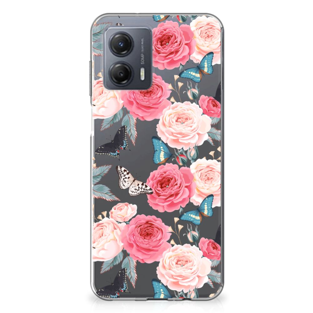 Motorola Moto G53 TPU Case Butterfly Roses