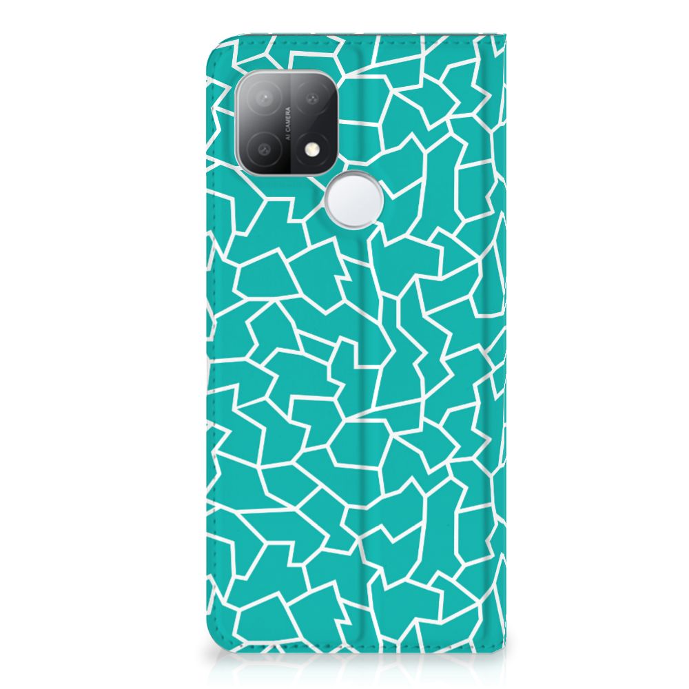 OPPO A15 Bookcase Cracks Blue - B2C Telecom
