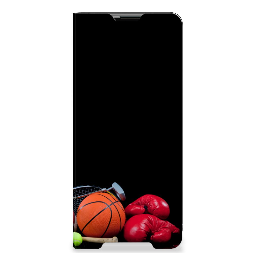 Sony Xperia 5 III Hippe Standcase Sports met afbeeldingen van basketbal en bokshandschoenen.